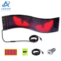 LEDIUP Bluetooth App-gesteuertes Flexibles USB 5V LED-Matrix-Panel für Benutzerdefinierte Texte, Muster und Animationen als Werbemittel für Autos