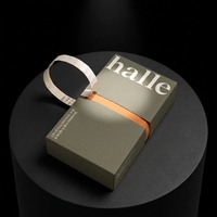 Boîte cadeau de luxe à logo personnalisé avec bande déchirable – Emballage rigide à ouverture facile, intérieur orange pour bougies, portefeuilles, cadres photo, et branding de boutique