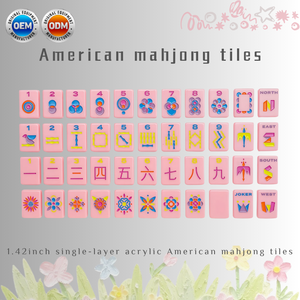Avisocean - Fichas de Póker y Mahjong Americanas Modernas de Lujo, 1.42 Pulgadas, 36 Unidades #   <span class=keywords><strong>Casino</strong></span> de Acrílico de Una Sola Capa Grabado por Ambos Lados para 4 Personas - Product Image 4