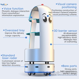 Robot Humanoide Inteligente para Entrega <span class=keywords><strong>de</strong></span> Alimentos en Venta, Robot <span class=keywords><strong>Camarero</strong></span> para Cafetería y Restaurante - Product Image 5