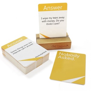Set di <span class=keywords><strong>Giochi</strong></span> di Carte Personalizzate con 100 Domande per Aziende, Stampa di Fabbrica, Gioco di Carte per la Relazione di Squadra per Adulti - Product Image 3