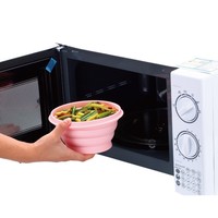 Bol pliable pour l'extérieur, boîte à lunch en silicone ultra-légère et écologique, boîte bento compatible micro-ondes, boîte de rangement alimentaire