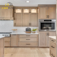 CBMmart Armoires de cuisine personnalisées en bois naturel, design shaker, peinture, armoires hautes, armoires de cuisine