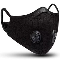 Masque respiratoire à valve quatre saisons, chaud, anti-poussière, coupe-vent, en coton et élasthanne, anti-buée pour lunettes, cyclisme, myopie, homme et femme