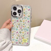 Coques de téléphone antichoc transparentes à paillettes papillons pour iPhone 17 Air 16 Plus Pro Max 15 14 13 12 11 – Housse de protection