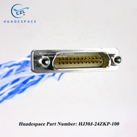 Konektor Presisi Tinggi Mil Spec HJ30J-24TJL Micro-D Persegi Panjang HJ30J-24ZKP Tipe Crimping Huadespace
