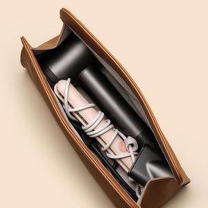 Bolsa de Almacenamiento de Herramientas de Peluquería de Cuero Impermeable para Baño y Viajes, con Nombre Grabado Personalizado, Organizador de Maquillaje Portátil Grande - Product Image 5