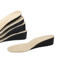 Laine hauteur augmenter ascenseur chaussures semelle intérieure plus grande insérer coussin semelles respirant talon semelle haute ascenseur pour hommes femmes