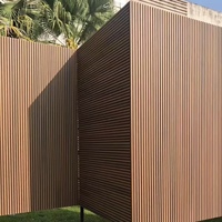 Vente en gros Panneau mural cannelé en plastique et aluminium composite Wpc Revêtement mural Protection UV extérieure
