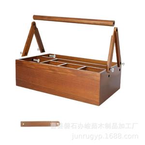 Wooden Cutlery Box Rectangle 4-7 Compartments Multifunction <b>Storage</b> <b>Tray</b> For Kitchen Living Room - Product Image 4