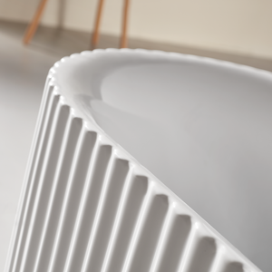 Bak Mandi Spa Hotaqi Foshan Modern Oval dari Akrilik dengan Motif Garis Australia, Model Berlekuk, Berdiri Sendiri, Warna Hitam Matte - Product Image 5