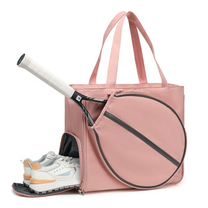 Sac de tennis noir RTS pour hommes et femmes, sac à bandoulière pour femmes, grand sac à main de tennis, sac à raquettes avec compartiment pour chaussures - Product Image 2