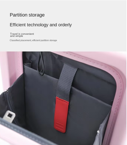 Valise à main personnalisée de 20 pouces ouverture à l'avant bagage en cabine pour ordinateur portable valise de voyage unisexe à large tige de traction sac à roulettes PC 20 pouces - Product Image 5