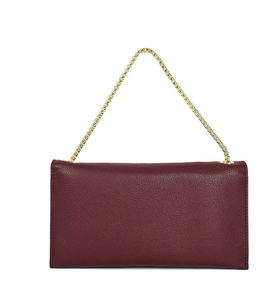 Pochette pour femme élégante et tendance de luxe en gros, avec un design unique, portefeuille à chaîne pour femme en cuir végétalien pur - Product Image 4