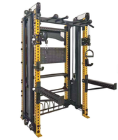 Station de musculation multifonctionnelle professionnelle en acier de haute qualité avec cage de puissance, rack à squats et machine Smith