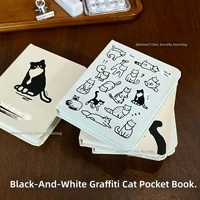 Cuaderno de Papel con Diseño de Gato de Dibujos Animados, Estilo Moderno, con Páginas en Blanco, para Notas de Estudiantes y Regalo