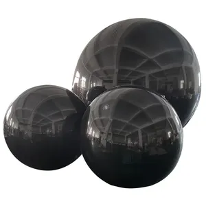 Bán buôn Đen Inflatable gương bóng bóng khổng lồ treo Inflatable Disco gương bóng cho sân khấu trang trí