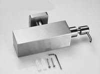 Distributeur de savon liquide en mousse mural en acier inoxydable nickel brossé moderne pour hôtel, maison, salle de bain