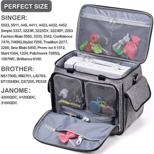 Sac de transport portable pour machine à coudre avec rembourrage amovible, fabriqué en usine BSCI, grand format, boîte de rangement pour machine à coudre - Product Image 4