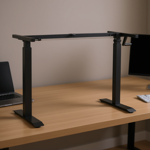 Structure de bureau debout en acier au carbone thermolaqué noir – Mobilier durable pour poste de travail - Product Image 2