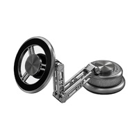 Support magnétique pour téléphone de voiture, entièrement métallique, avec verrouillage par torsion, ventouse, pliable, extensible, pour tableau de bord et pare-brise