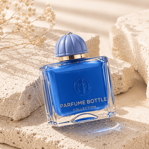 Premium Retro <b>Empty</b> Fragrance Glass Bottle Pump Sprayer Gold Stamped Pumpkin Dome Custom Color Thick Base Vessel Luxury <b>Gift</b> <b>Box</b> - Product Image 1