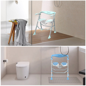 เก้าอี้อาบน้ำแบบพับได้ Zs อลูมิเนียมอัลลอยด์ รับน้ำหนักได้ 150 กก. กันลื่น สำหรับผู้สูงอายุ อุปกรณ์เพื่อความปลอดภัยในห้องน้ำ - Product Image 3