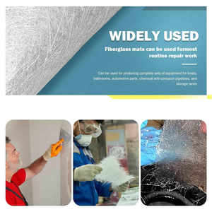 Tapis de fibre de verre E-Glass coupé 50 po x 30 pi, qualité marine 450 g/m², pour petits bateaux de pêche, haute résistance, revêtement en poudre <span class=keywords><strong>CSM</strong></span> - Product Image 5