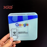 Plaque NFC d'Impression Personnalisée pour Avis Google, Carte Acrylique avec Code QR