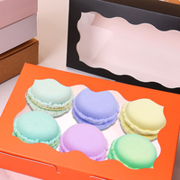 Boîte à cupcakes en carton blanc avec fenêtre, petit emballage de dessert à couvercle rabattable, boîte de cuisson en kraft personnalisable, qualité alimentaire, impression offset
