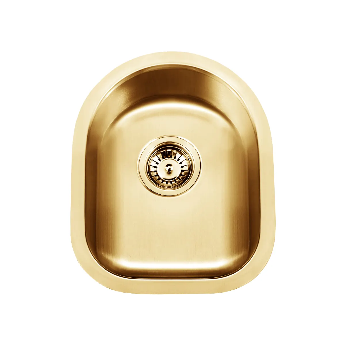 13-1/2"x17"x8" Gold Undermount 18 Gauge Stainless Steel Sink