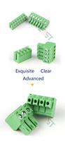 Bloc de bornes enfichable 15EDGK homologué UL CE, pas de 3,5 mm, contact en laiton, connecteur de câblage vert pour contrôle industriel