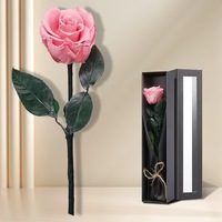 Meilleure Vente Fleur Éternelle Rose Stabilisée Rose Unique Fleur de Mariage en Coffret Cadeau pour la Saint-Valentin