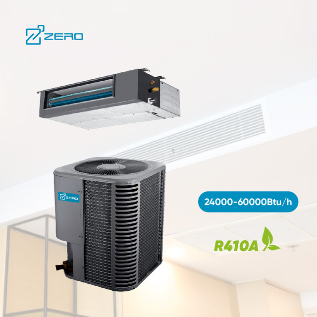 13SEER 60Hz Fan Coil Unit 24000-60000BTU Heating Cooling Ceiling Conceal Ducted Split Type Air Conditioner ZERO R-410A Low Noise