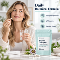 Capsules de peptides de collagène marin, acide hyaluronique, vitamine C, nutrition pour la santé de la peau, complément de collagène de poisson, fabrication en marque privée