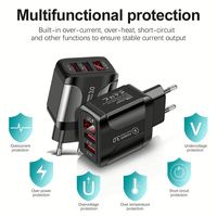 Charge rapide 3.0 USB chargeur LED affichage 2 ports charge rapide chargeur de téléphone portable adaptateur pour iPhone 11 Samsung Xiaomi tablettes