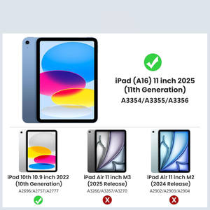 Étui pour tablette iPad Air 4/5/10.9/iPad 11, étui pour tablette pliable en trois parties, semi-transparent, en PC mat, protection intégrale contre les chocs - Product Image 5