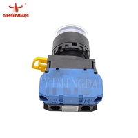 Bouton poussoir lumineux en métal blanc pour pièces de machine de découpe automatique XLS50