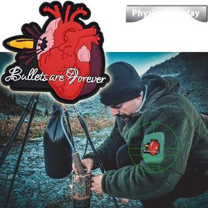 Bullets Are Forever Badge en PVC tactique en caoutchouc souple, aimant, perles décoratives, style de luxe, forme de cœur, écologique - Product Image 4