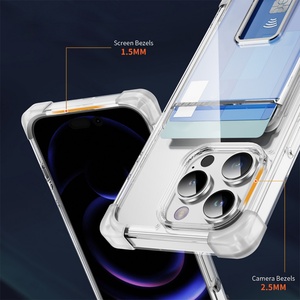 Funda Transparente Mate de Alta Calidad para iPhone Serie 16 con Soporte para Tarjetas y Anillo Plegable - Product Image 5