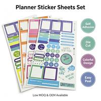 Autocollants saisonniers personnalisés en vinyle, étiquettes adhésives découpées, impression pour décoration de scrapbooking, vente en gros, marque privée