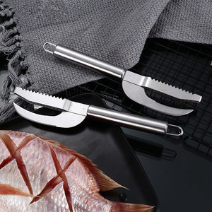 Stainless Steel Fish Scaler Knife Manual Scale Remover For Seafood Cleaning And Gutting Tool Heavy Duty Kitchen Utensil - Product Image 1