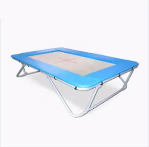 Professional Indoor Amusement Facilities Acrobatic Patterns High Elastic Slope Can Be Lifted Trampoline