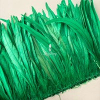 Plumes de queue de coq enfilées de 12-14 pouces, doublement cousues, directement de l'usine, pour coiffures de carnaval, samba, décoration de mariage et de fête DIY