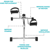 Bicicleta estática Nini debajo del escritorio entrenamiento pie brazo y pierna pedal rehabilitación física ejercitador entrenador