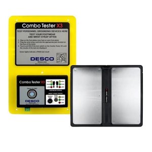 Kit de test de mise à la terre du corps humain Desco Combo Tester X3 19270 avec indicateur d'état pour bracelet et chaussures - Product Image 2