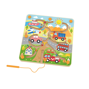 Juego de Laberinto Magnético de Madera con Bolígrafo Magnético para Niños, Pista de Animales, Rompecabezas de Galaxia, Juego Educativo Temprano, Juguetes de Madera para Estimular el Cerebro - Product Image 1