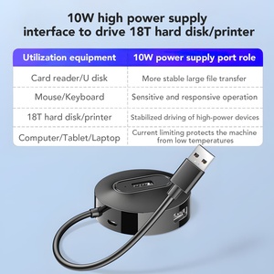 सोंग 4 पोर्ट यूएसबी 3.0 हब 5Gbps हाई स्पीड यूएसबी स्प्लिटर के साथ लैपटॉप - Product Image 5