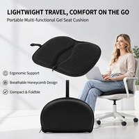 Coussin de siège pliable pour stade, coussin de siège portable en gel, petit format pour tabourets minuscules, pratique à transporter pour le camping, la randonnée et les voyages