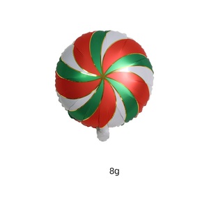 Palloncino in Foil a Forma di Babbo Natale con Strisce Rosse, Verdi e Bianche, Bastone e Fiocco, per <span class=keywords><strong>Decorazioni</strong></span> Natalizie e di <span class=keywords><strong>Halloween</strong></span> - Product Image 4